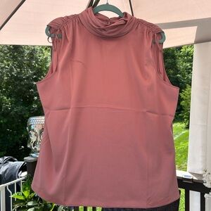 White House Black Market Mauve Sleeveless Blouse